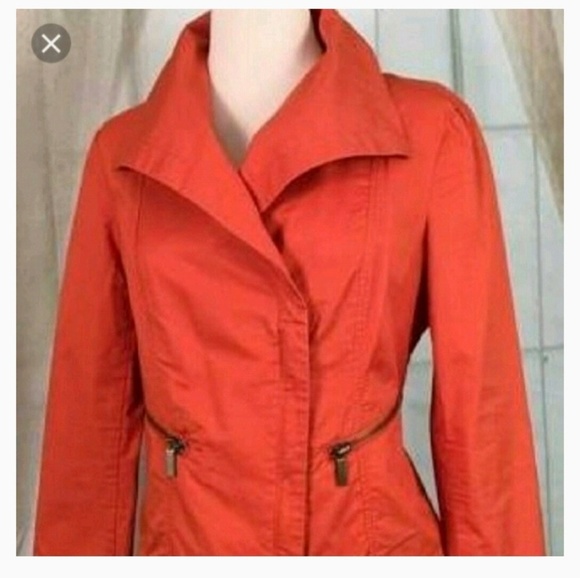 Michael Kors Jackets & Blazers - Michael Kors| Orange windbreaker blazer (A219)